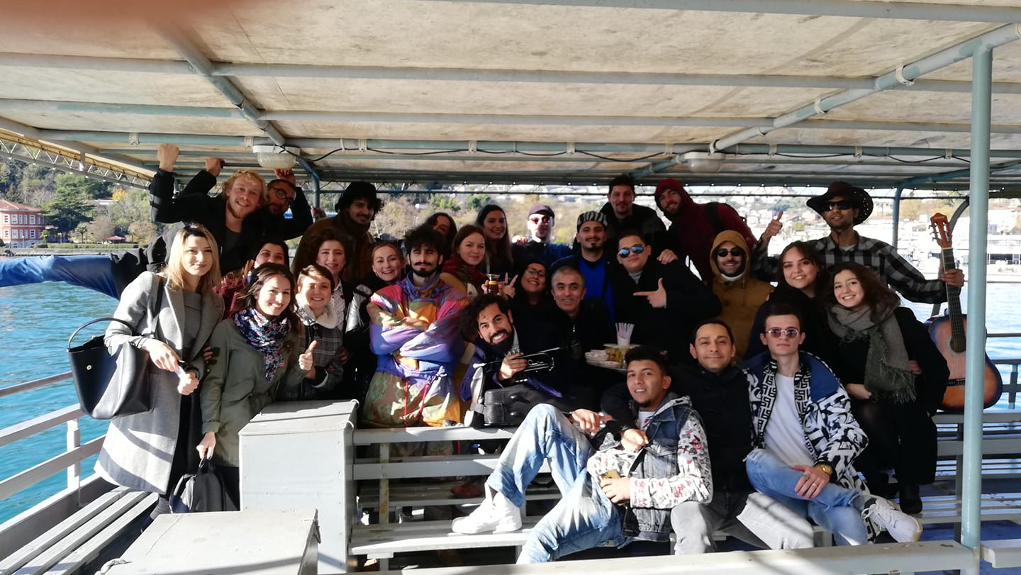 France Culture Connection group photo of music project in Kilios, Istambul